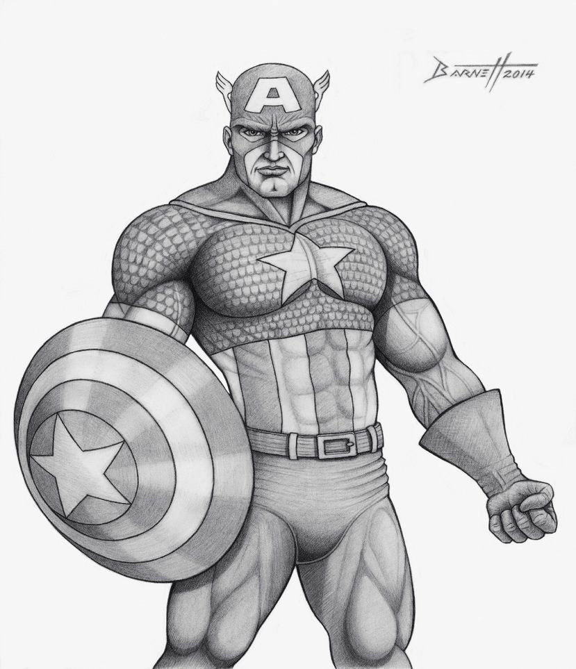 Captain America - Pencil by barneybluepants on DeviantArt Captain America - Pencil by barneybluepants on DeviantArt