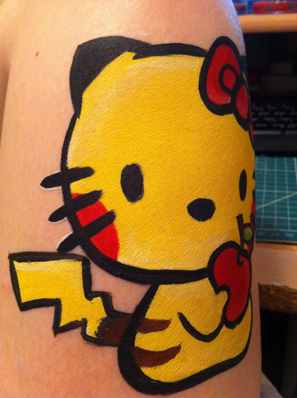 Hello Kitty Face Painting Pikachu Tail By Sazmullium On Deviantart Hello Kitty Face Painting Pikachu Tail By Sazmullium On Deviantart