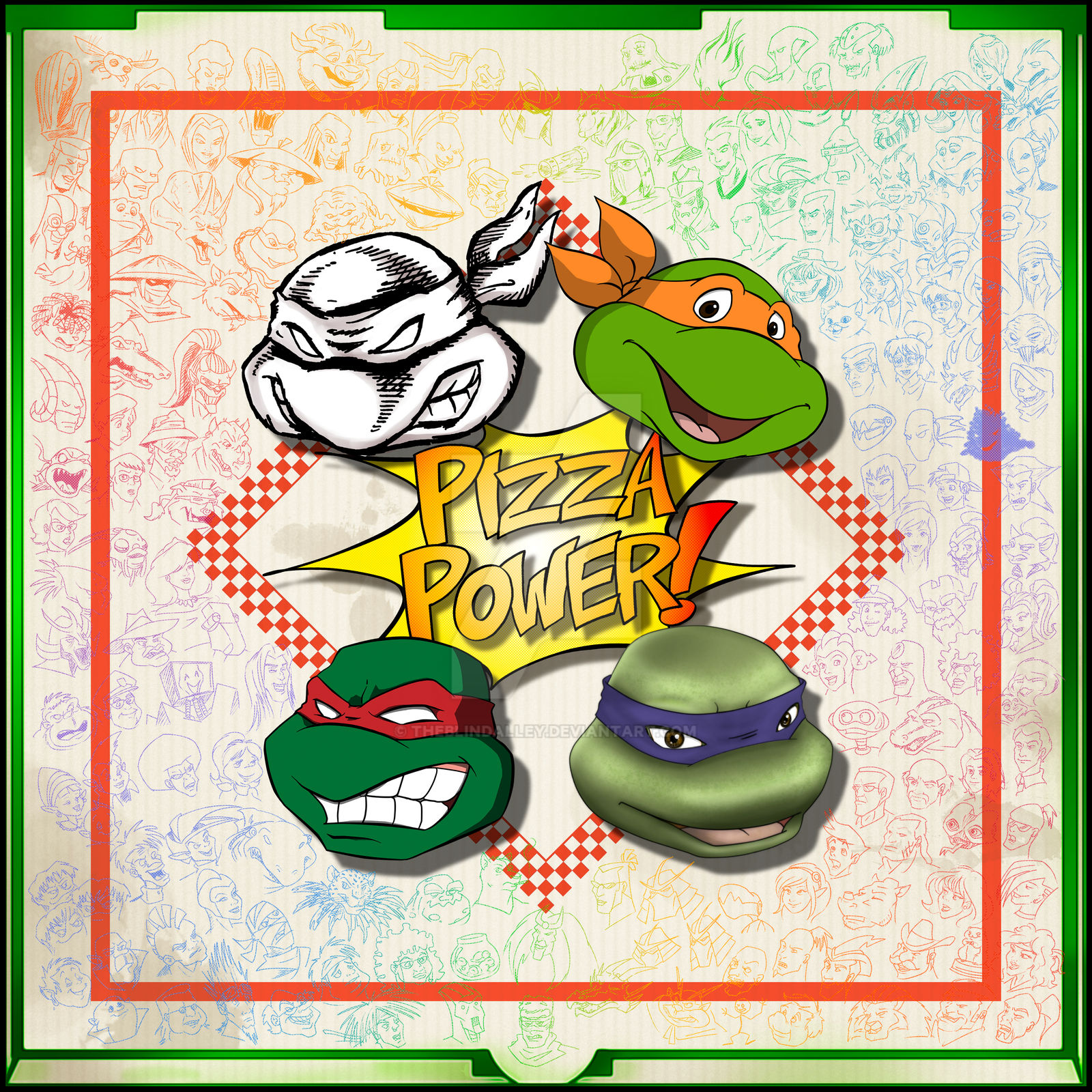 Tribute in a Pizza Box TMNT 25 by theblindalley on DeviantArt