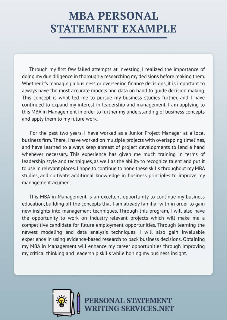 MBA Personal Statement Example by WritingServices19 on DeviantArt