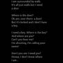 Where are you? I need you!