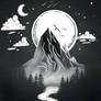 Mountain Landscape b/w