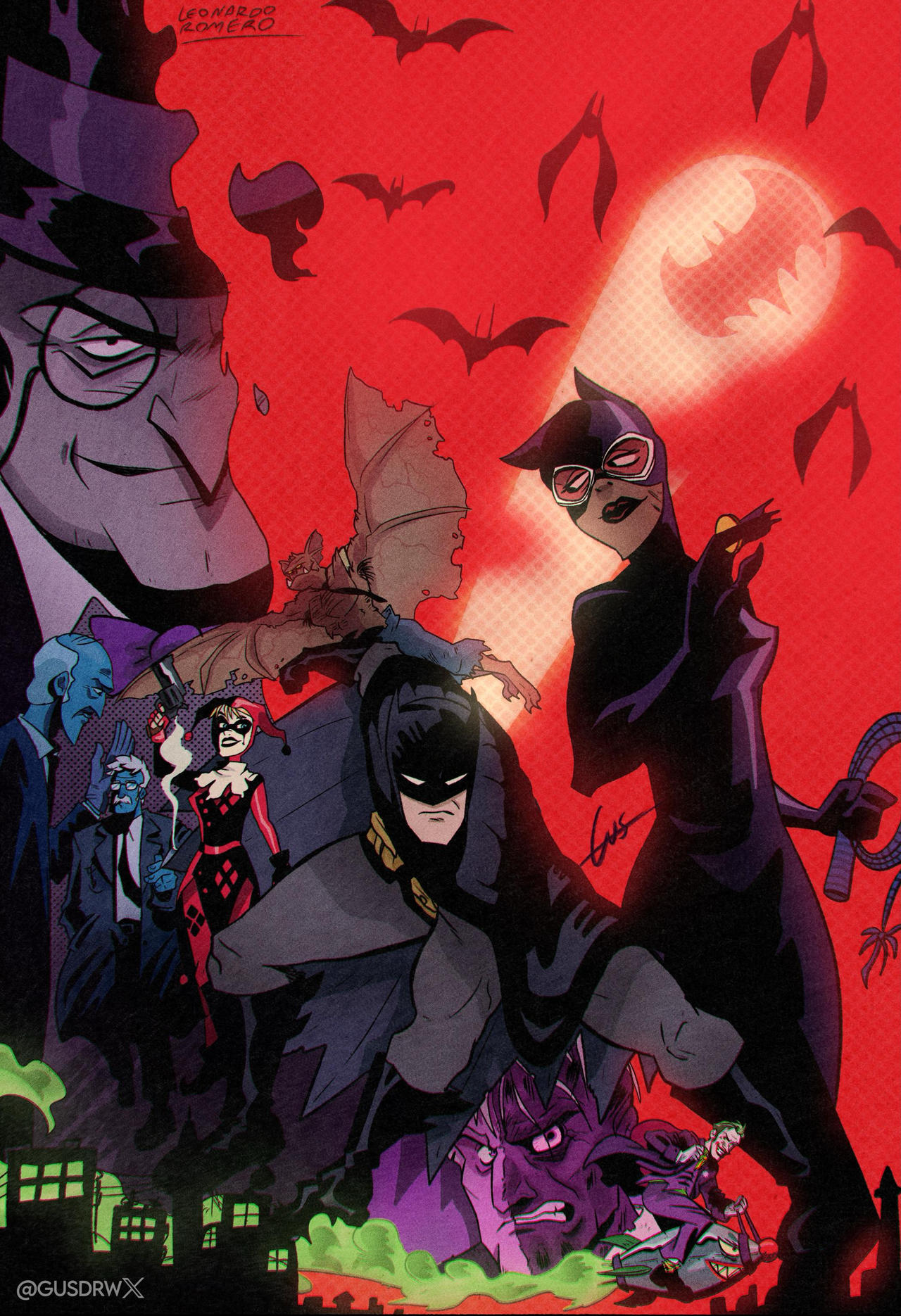 Batman and his villains. After Leo__Romero