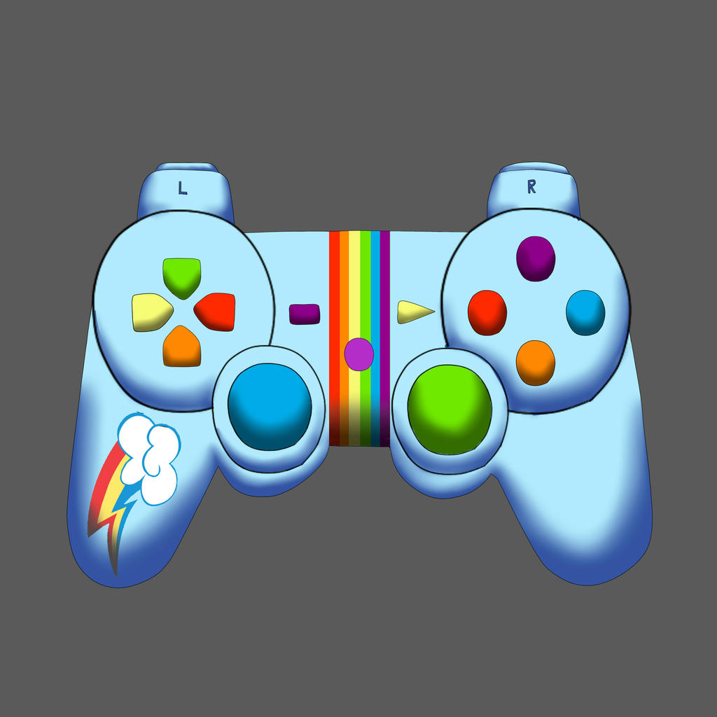 Custom PS3 controller: Rainbow Dash
