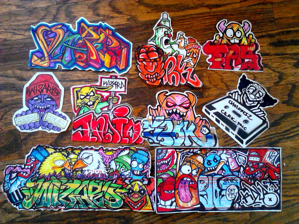 graffiti sticker collabs by wizard1labels on DeviantArt