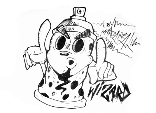 cholowiz spray can character by wizard1labels on DeviantArt