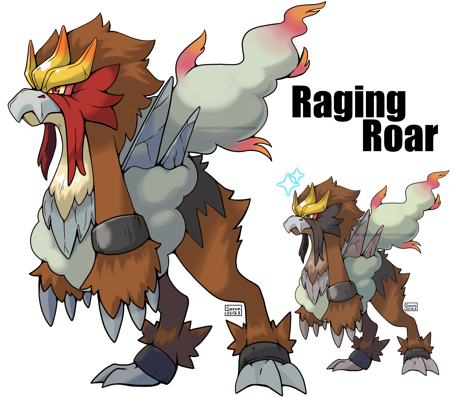 Past Paradox Forms for Entei and Raikou! : r/fakemon