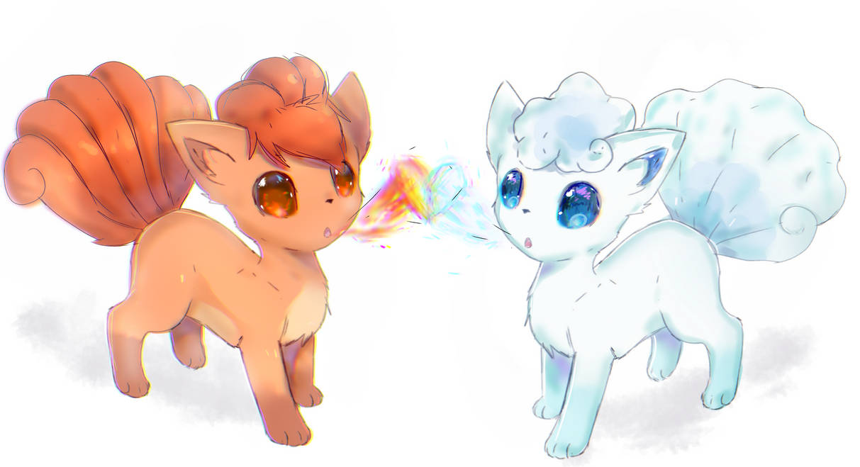 Alolan vulpix and kanto vulpix by kinnachan456 on DeviantArt