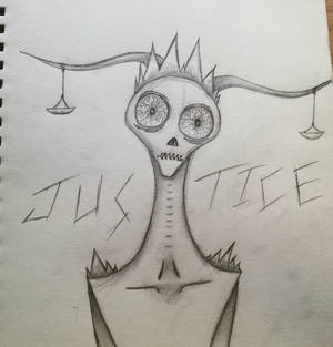 Justice : Original Horror Tarot card Design