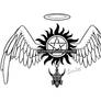 Destiel Logo (Black on White)