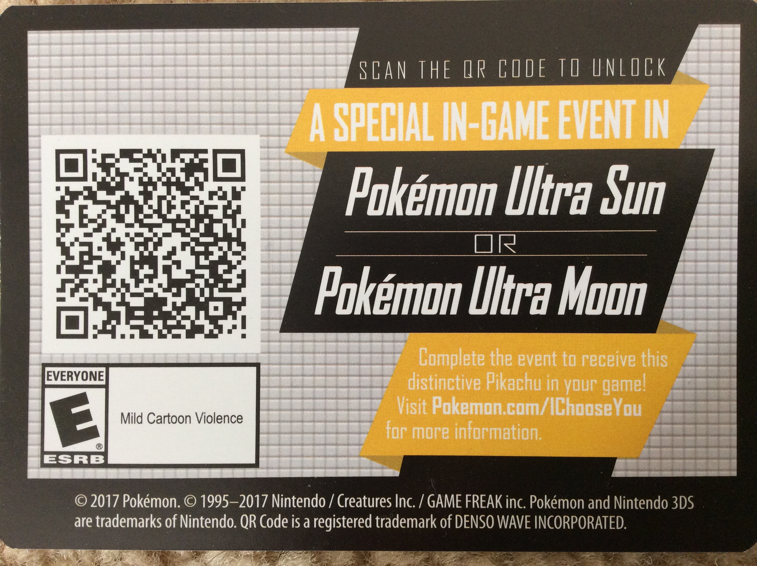 pokemon ultra sun event qr codes 