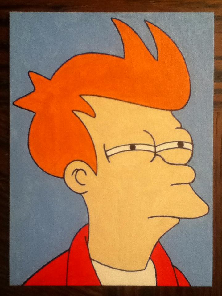 M I K Y H A R P E R on Instagram: [PHILIP J. FRY from FUTURAMA] Acrylic on  black paper sketchbook Art for Sale. You will get AI file, JPG and