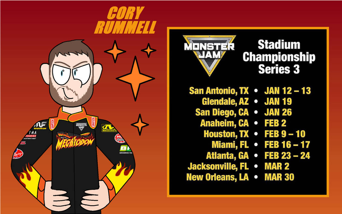 Cory Rummell's Schedule by MutantEnergized on DeviantArt