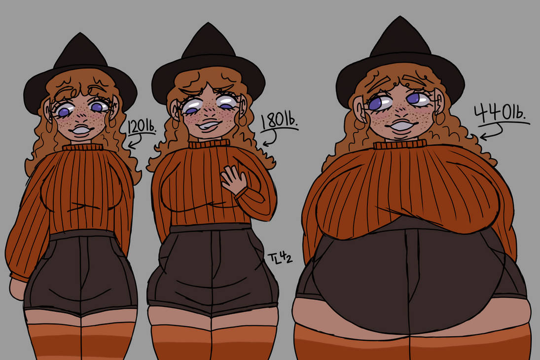 Witch Weight Gain Sequence Digital Sketch Alt By TummyLover42 On witch-weight-gain-sequence-digital-sketch-alt-by-tummylover42-on