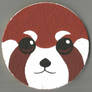 Red panda face coaster