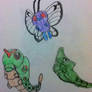 Caterpie Metapod and Butterfree
