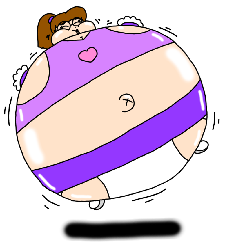 Deviantart Inflation Half Stephanie Inflated by LaddLover101 on DeviantArt