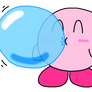 Kirby Blowing Bubble Gum