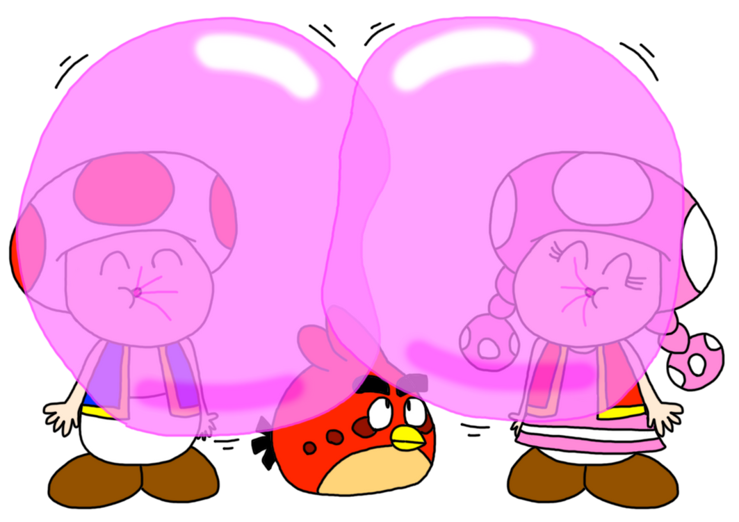 Toad and Toadette Tricks Red by LaddLover101 on DeviantArt