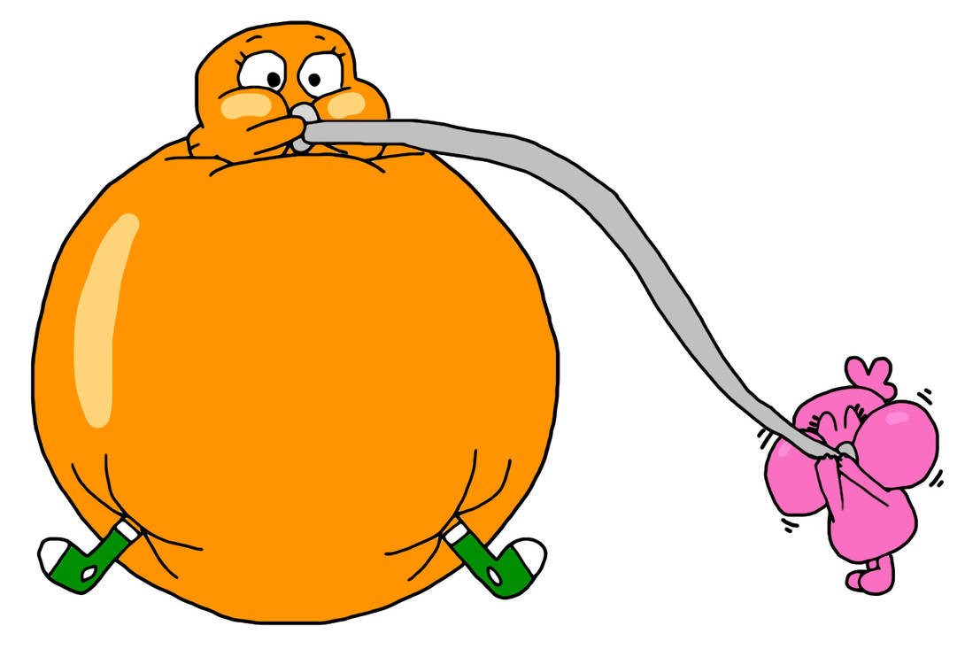 Darwin Inflating Moxy Inflates Darwin by LaddLover101 on DeviantArt
