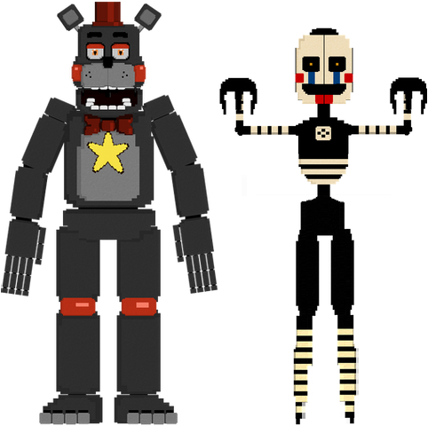 Fnaf6 FFPS Animatronics 8-bit by 133alexander on DeviantArt