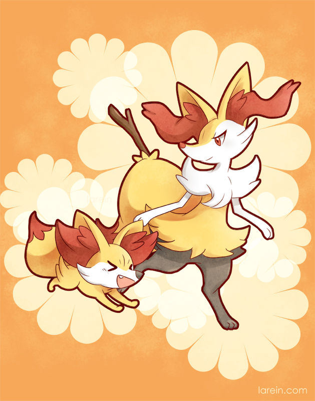 Pokemon - Fennekin and Braixen