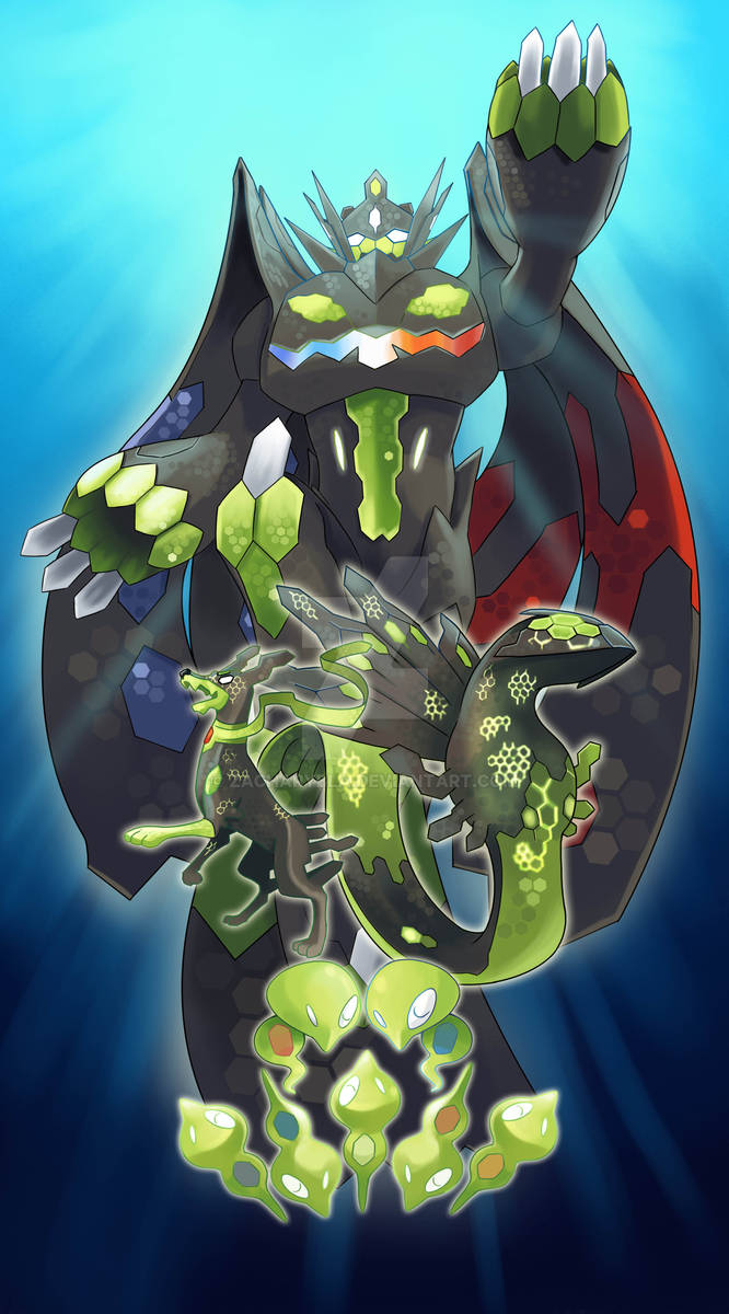 Zygarde all forms by zacharybla on DeviantArt