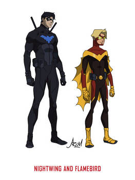 Nightwing and Flamebird (Young Justice)