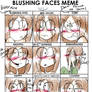 blushing faces meme from PIXIV