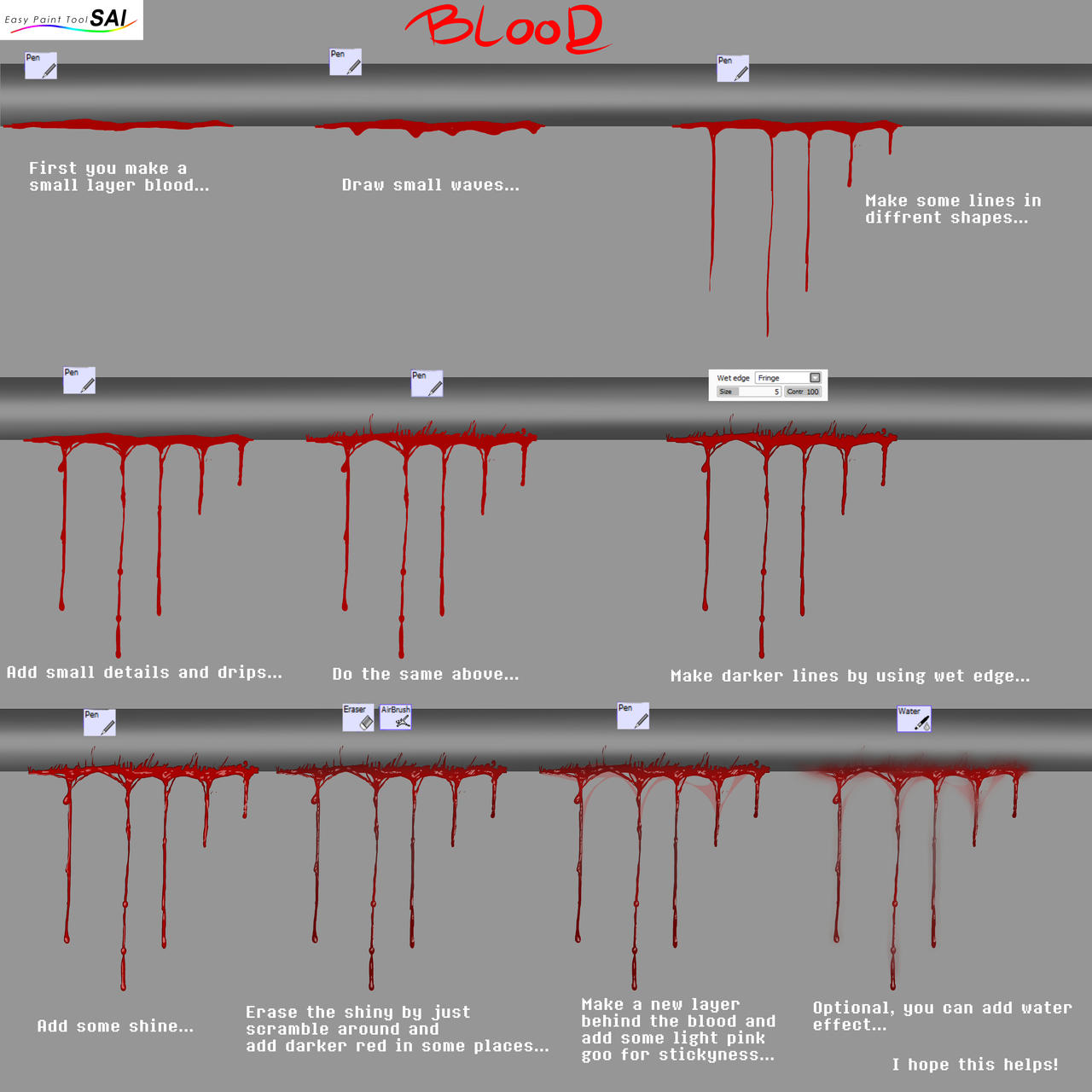 Exploding Blood Drawing Reference Tutorial - Dripping blood by Poka-SorM on DeviantArt