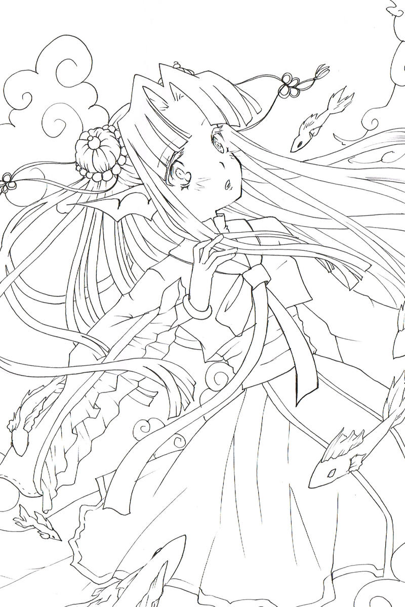 Sea of Fish lineart