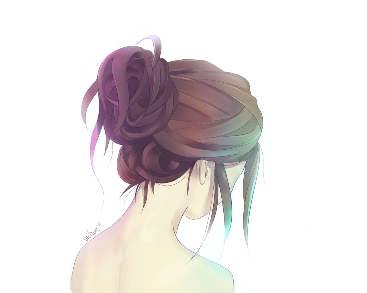 Messy Bun By Vichuis On Deviantart