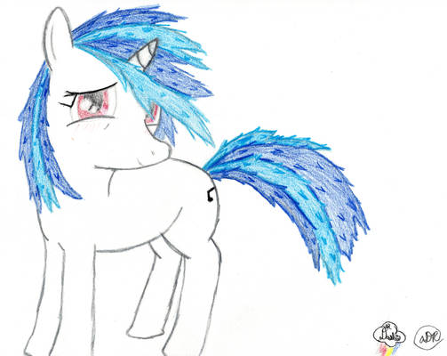 Cute Blushin Vinyl Scratch