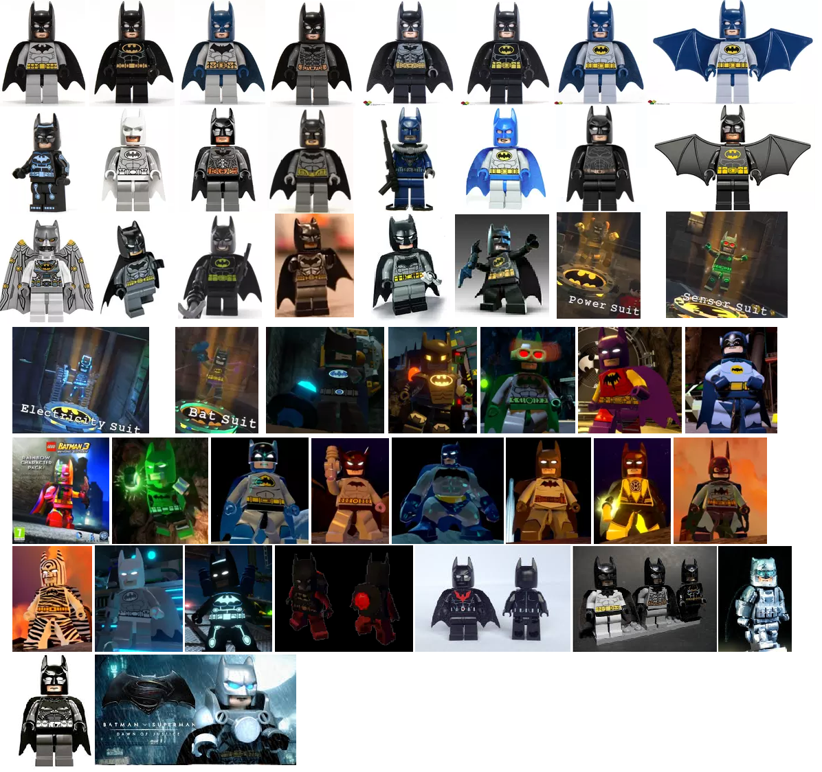 All Batman Lego Suits/Armors by AlbinoJoker4 on DeviantArt