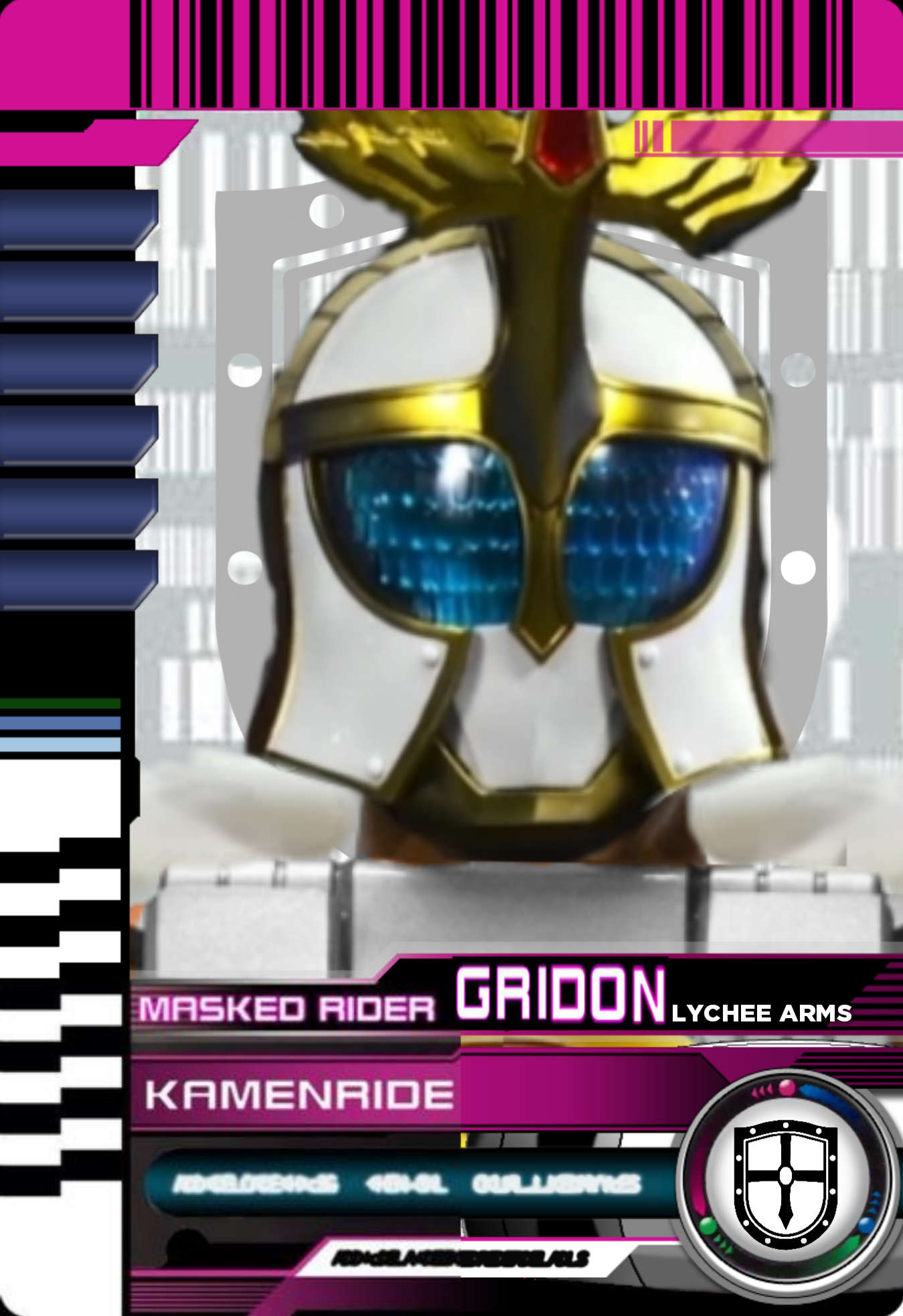 Kamen Rider Gridon Lychee Arms Rider Card by AlbinoJoker4 on DeviantArt
