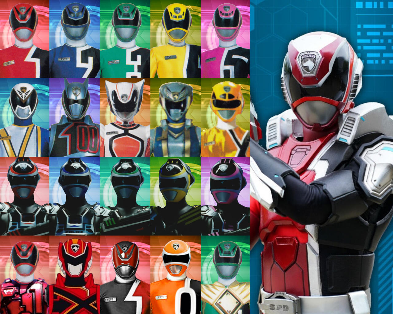 Dekarangers/Power Rangers SPD Rangers by AlbinoJoker4 on DeviantArt