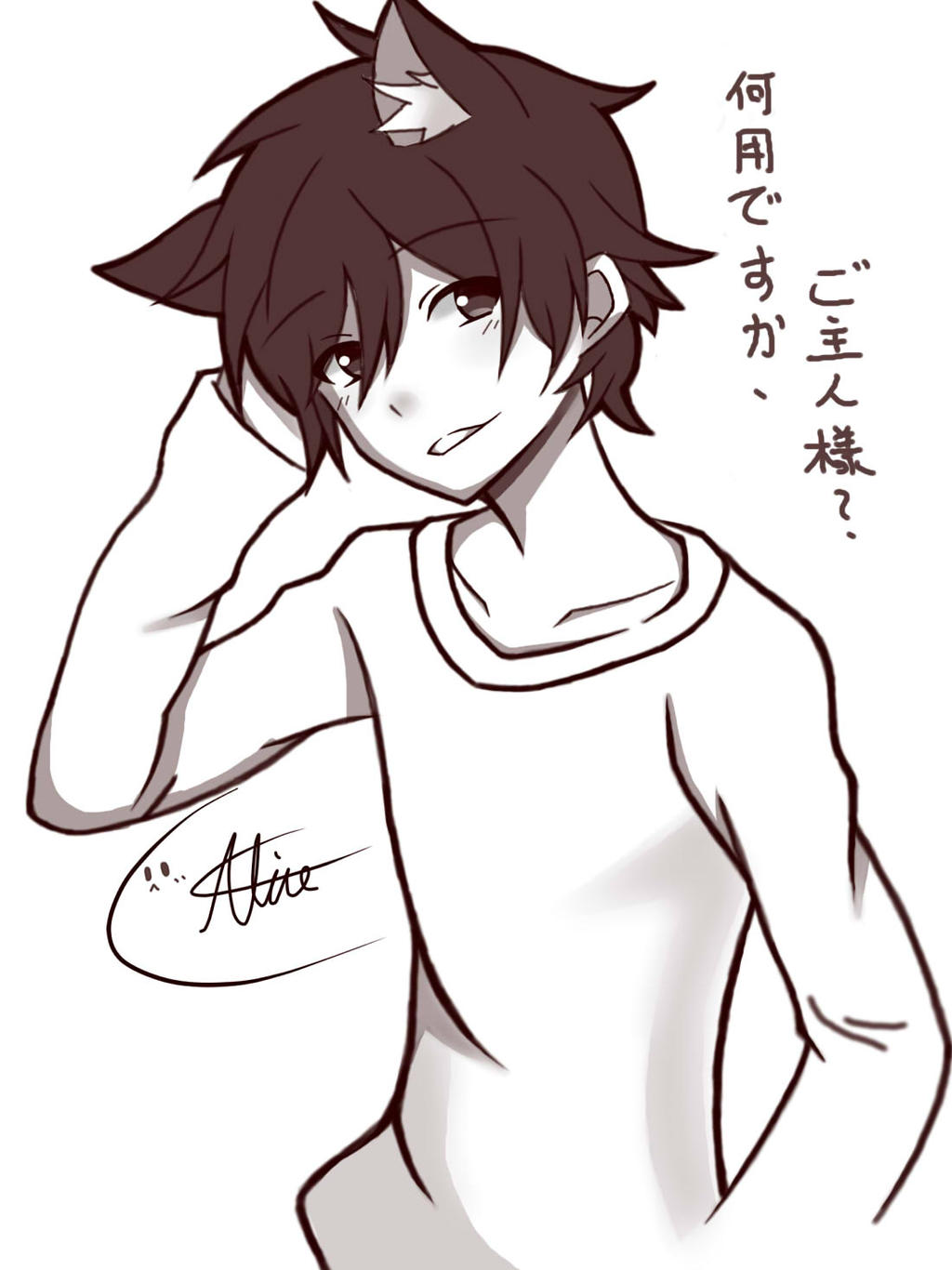 Boy with cat ears by Alicehaha on DeviantArt