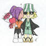 V-day chibi Kisuke+Yoruichi