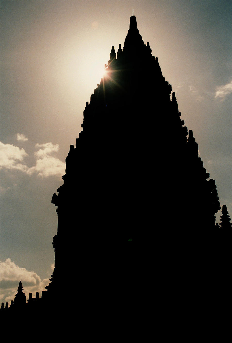 Prambanan silhouetto..