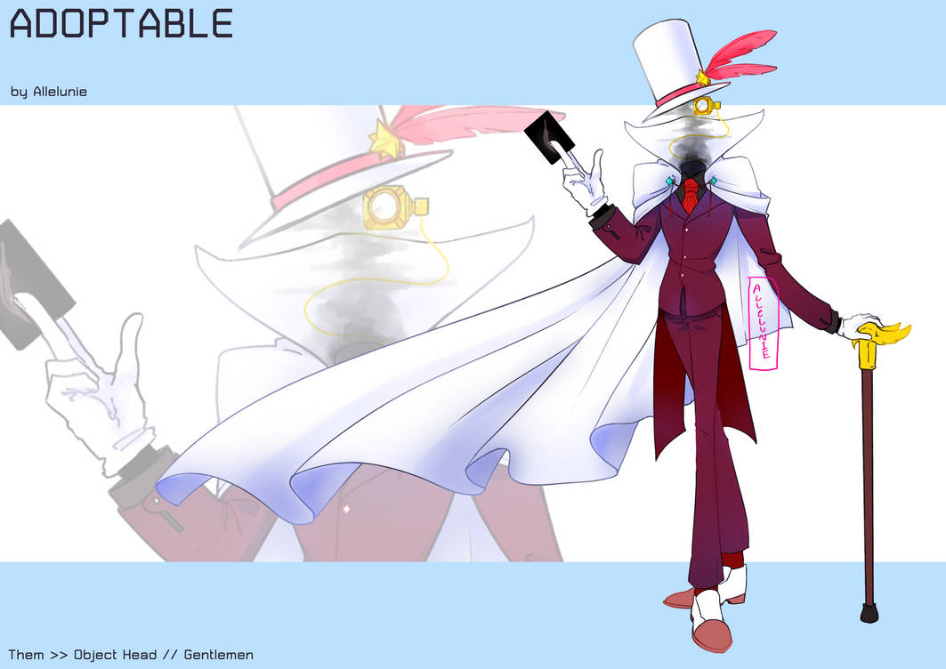 [CLOSE][ADOPTABLE] Object Head : TopHat Gentleman by AllenCRIST on ...