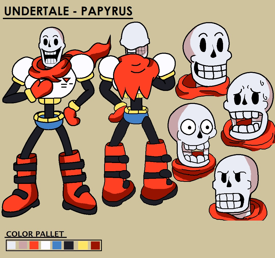 Undertale Papyrus Character Sheet By Ursinetimes On Deviantart