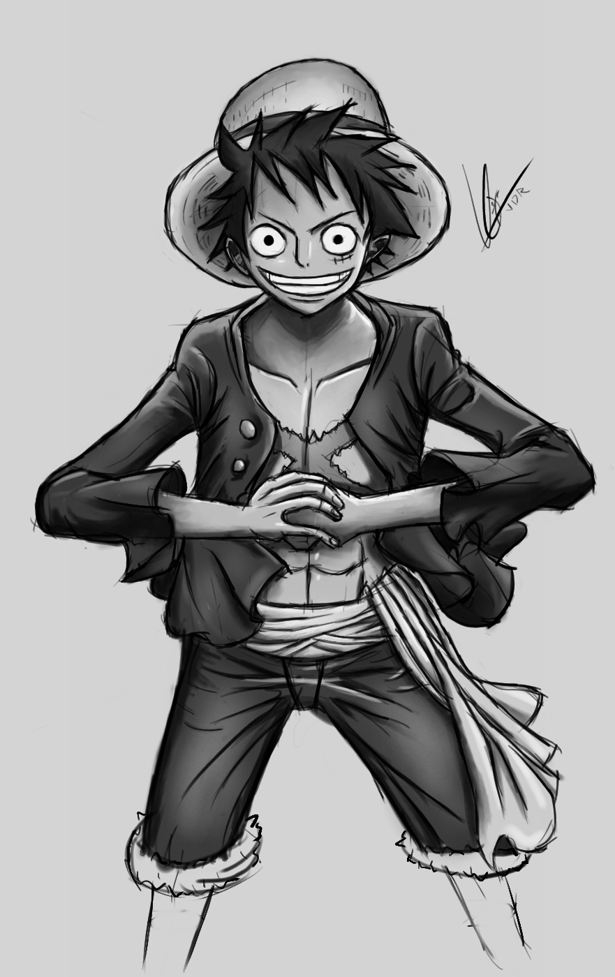 Luffy Drawing/Desenho by Lucas01br on DeviantArt