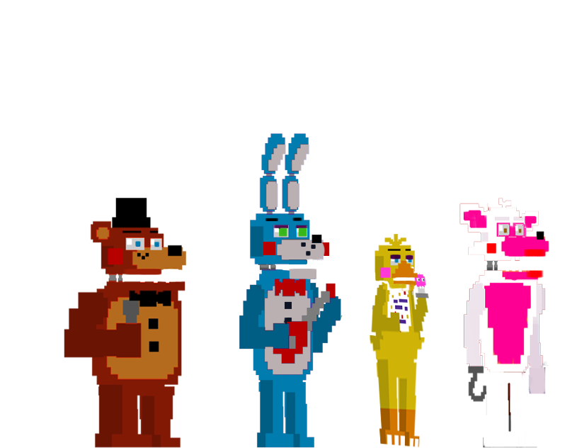 FNaF 4 Minigame Styled FNaF 1 Animatronics by Pipsqueak737 on DeviantArt