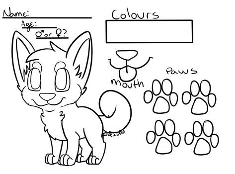 Free To Use Puppy Ref Sheet