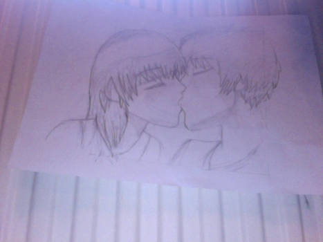 Manga Couple kissing WIP
