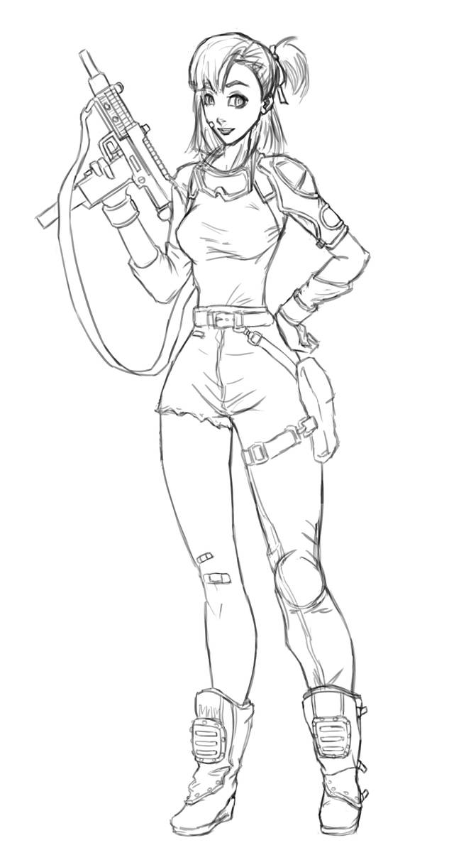 Bulma Lineart by VitaminChin on DeviantArt