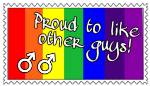 Proud To Like Other Guys Stamp