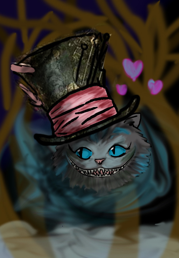 cheshire cat loves the hat