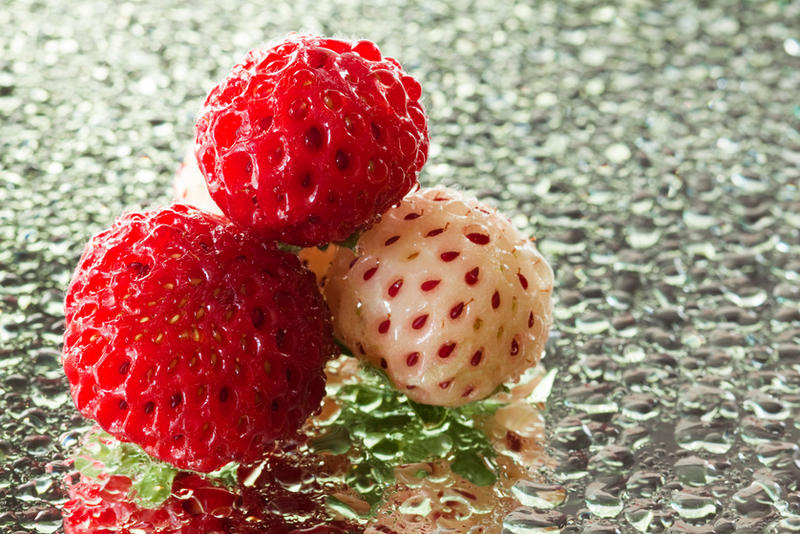 Strawberry droplets IV