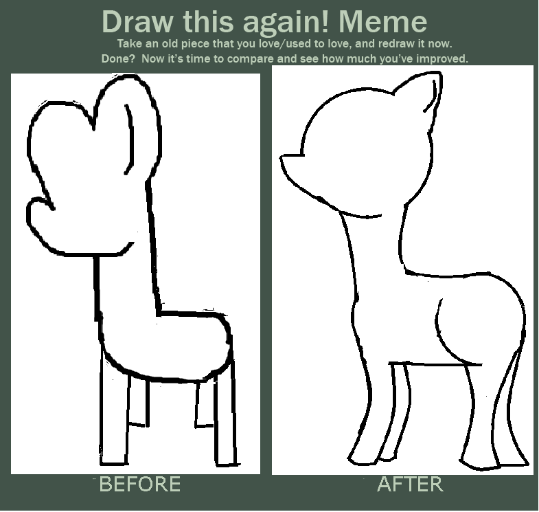 Mlp:Draw this again meme